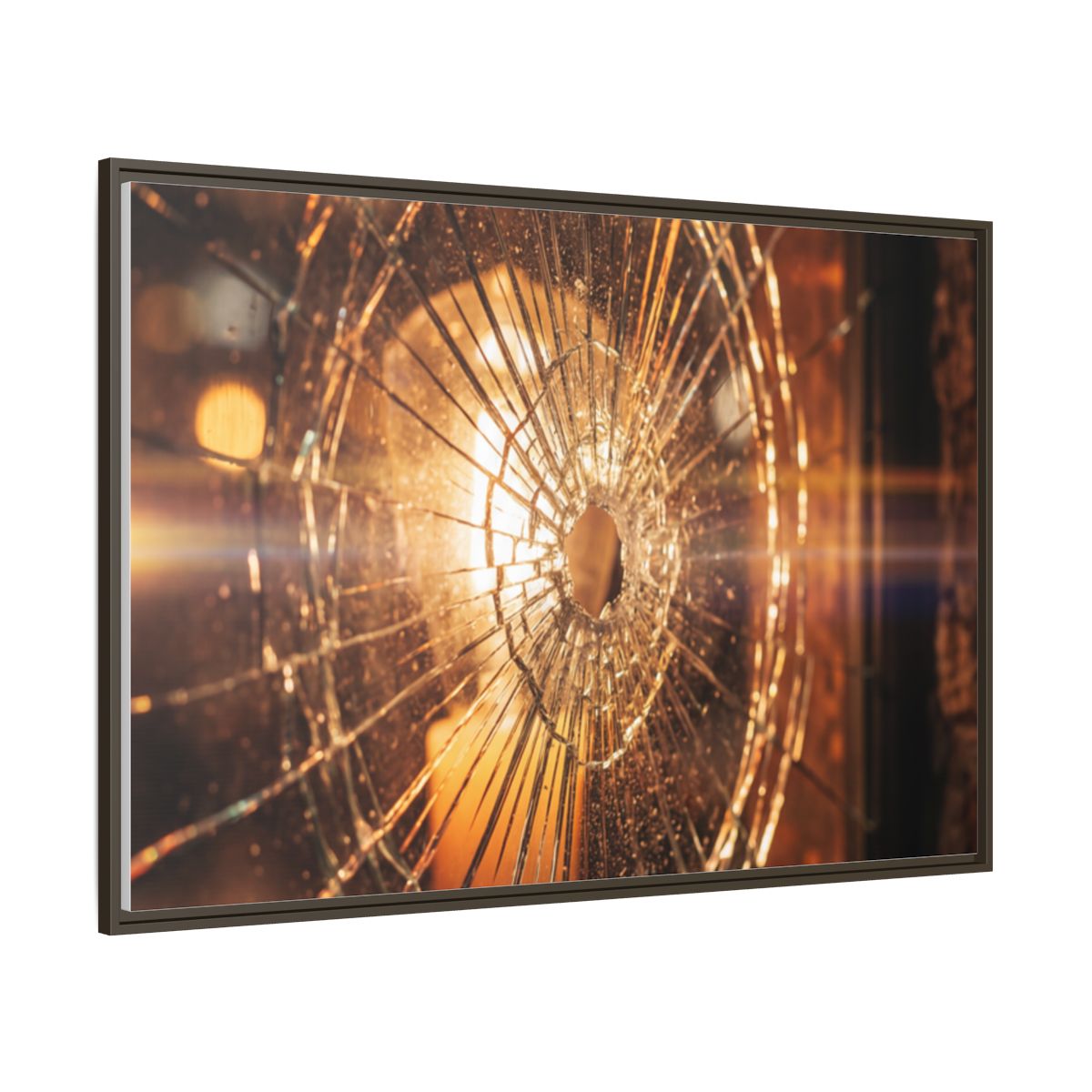 Framed Matte Canvas - Shattered Glass