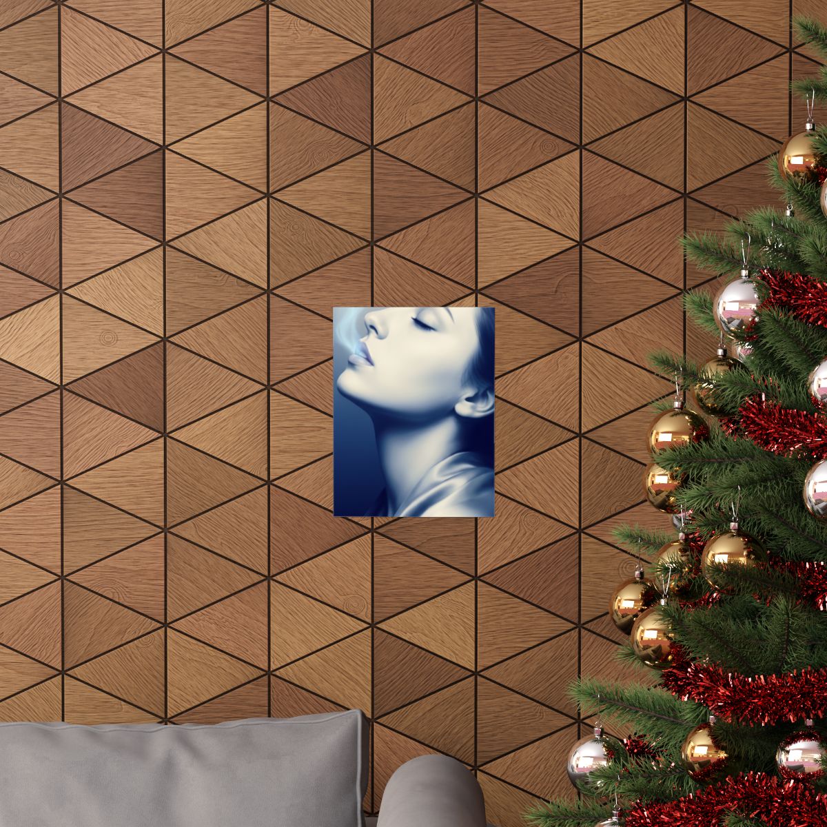 Matte Vertical Poster - Ethereal Blue Somnium Portrait (8×10...
