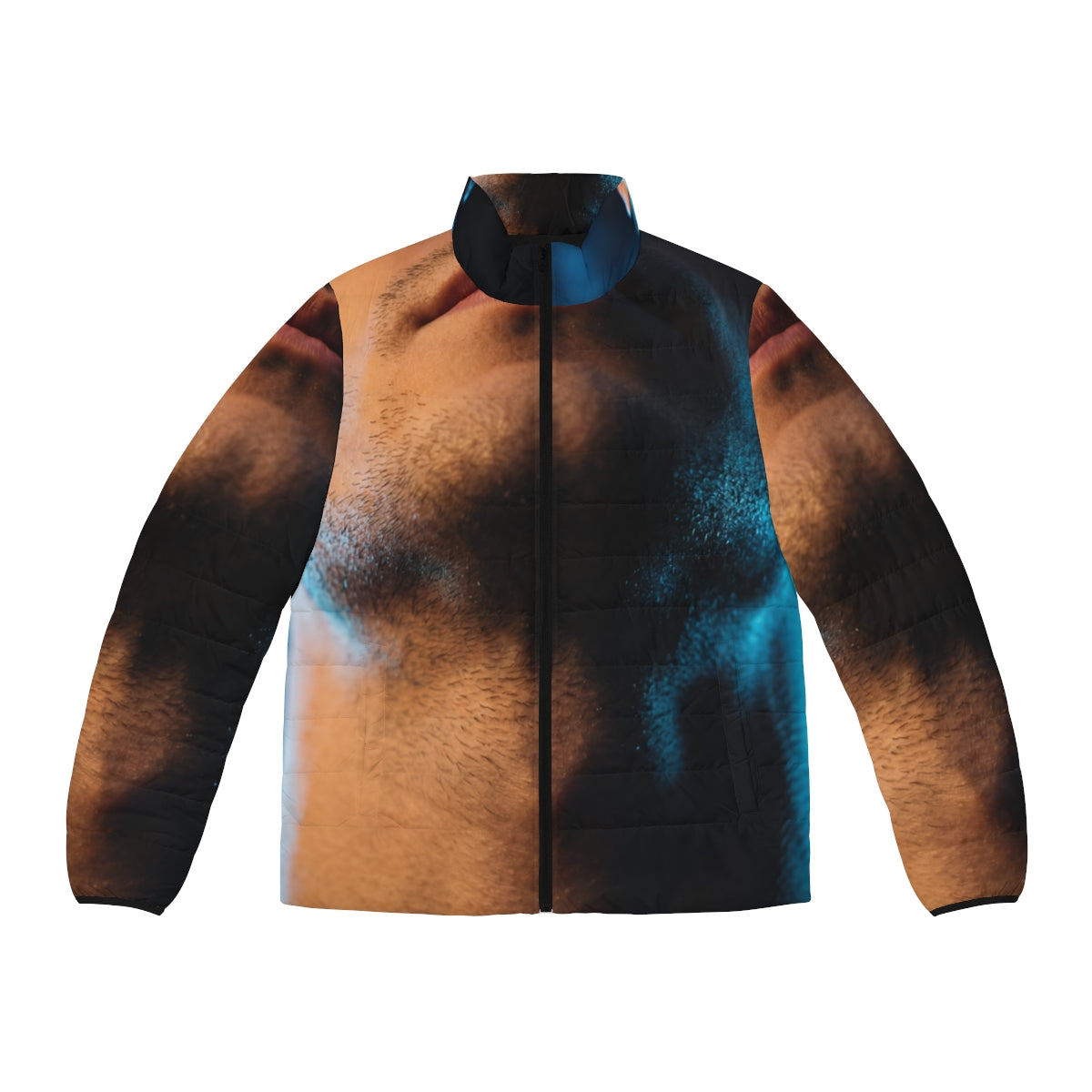 Men's Puffer Jacket - Urban Neon Glow