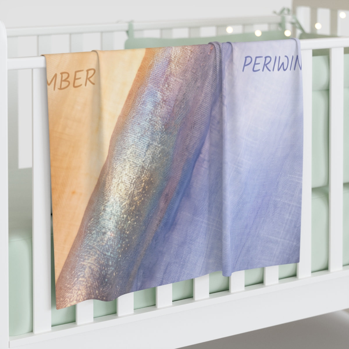 Amber Periwinkle Abstract Baby Swaddle Blanket