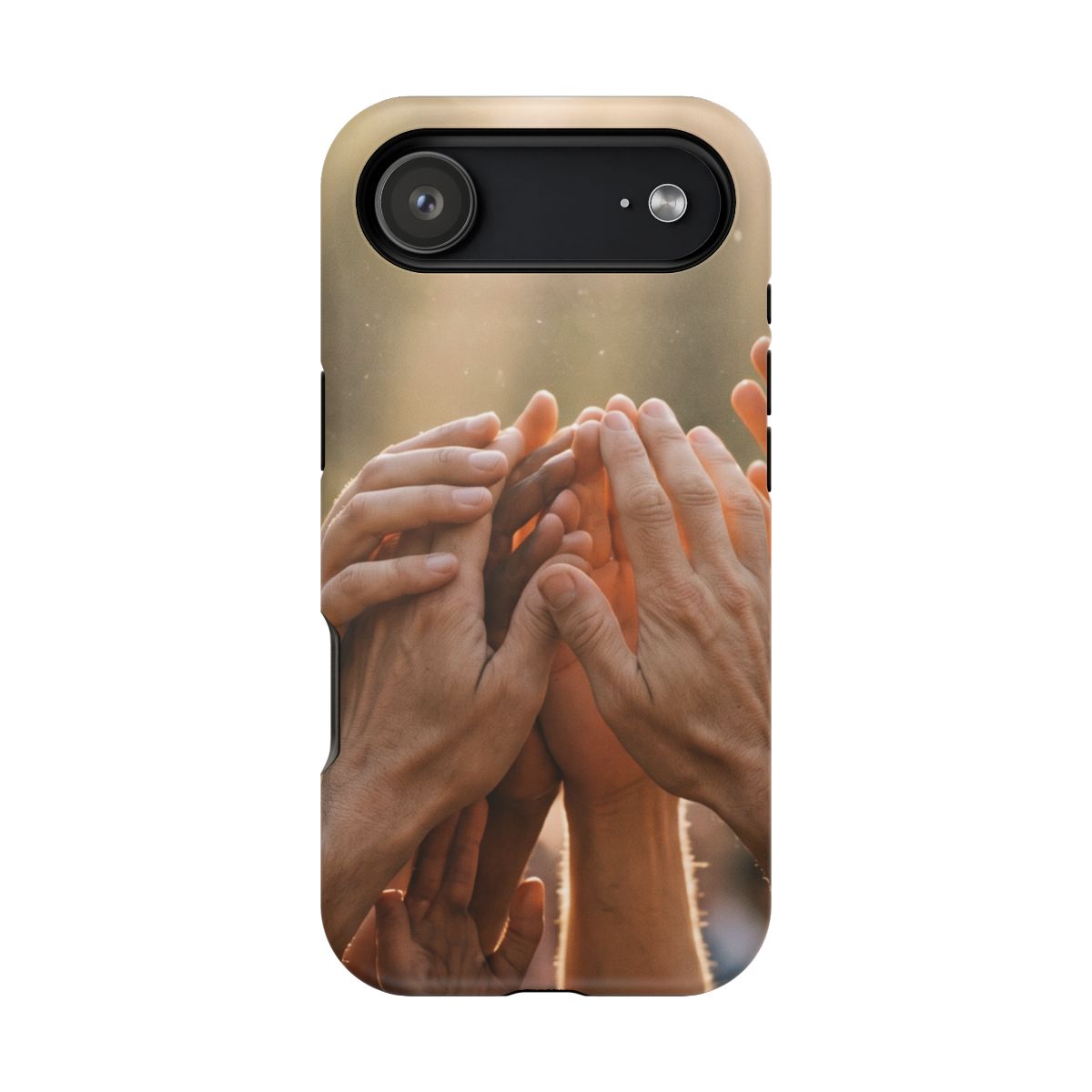 Impact-Resistant Cases - Golden Rays of Unity Wall Art |...