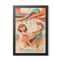 Framed Vertical Poster - Celebrate Joy Papercut Art... |...