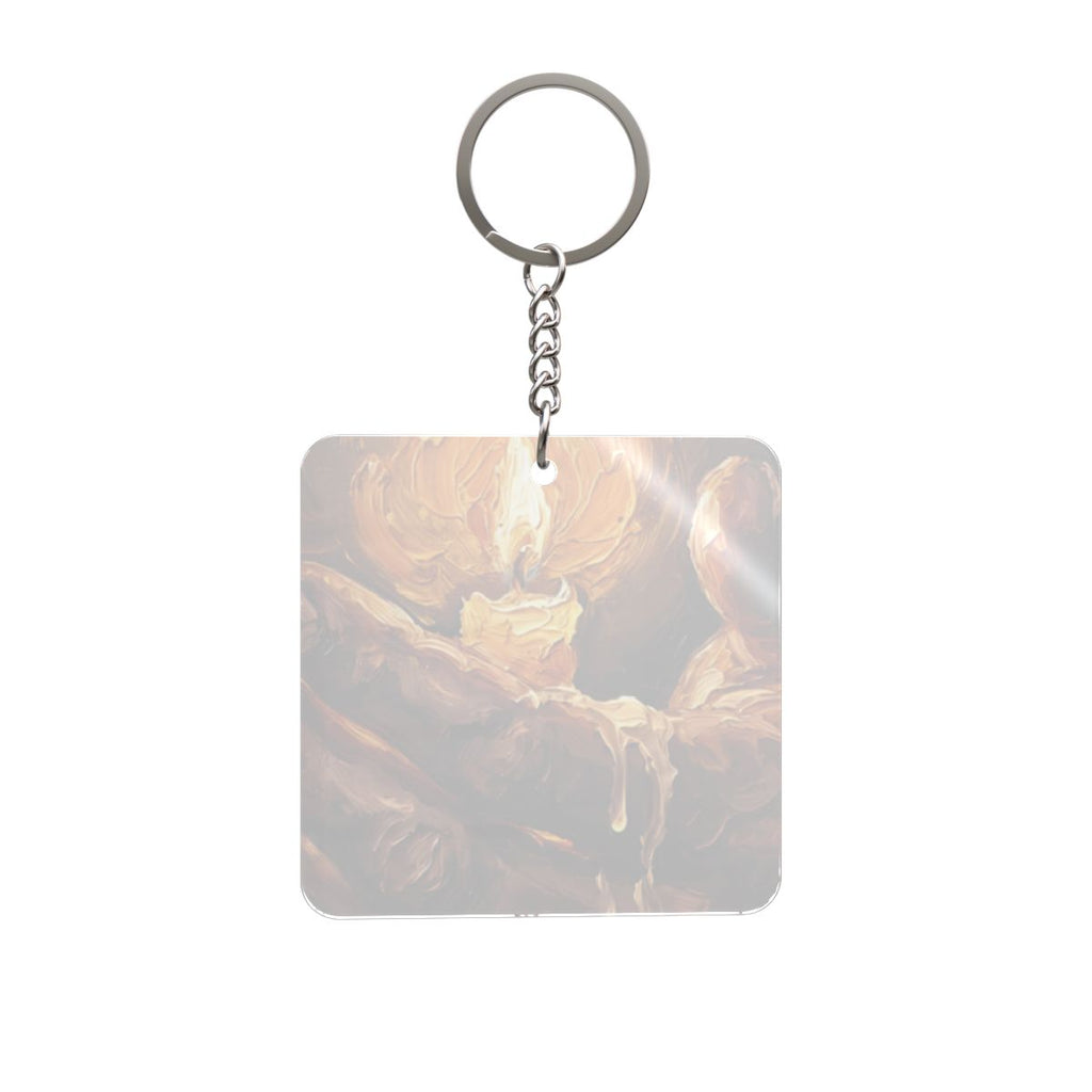 Square Keychain - Luminous Embers | Echovira Gallery