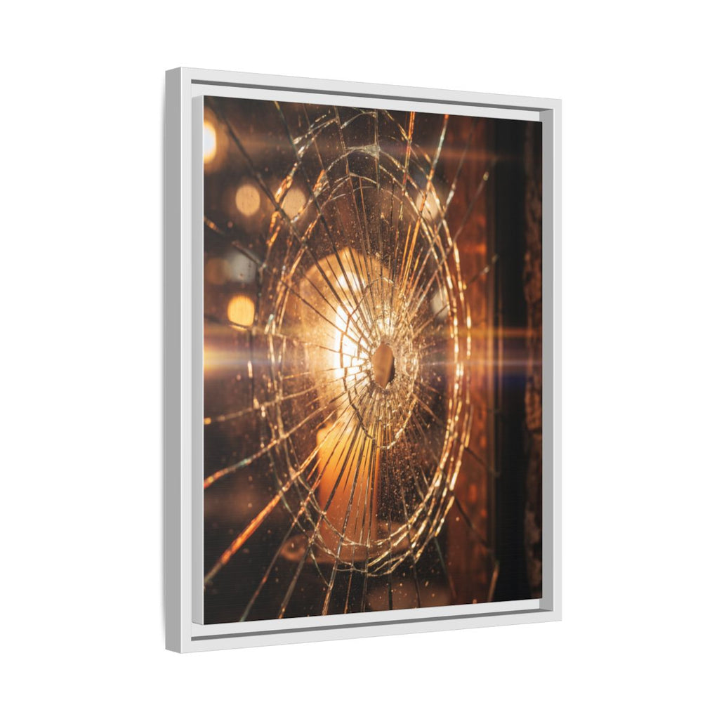 Framed Matte Canvas - Shattered Glass — White / 1.25"