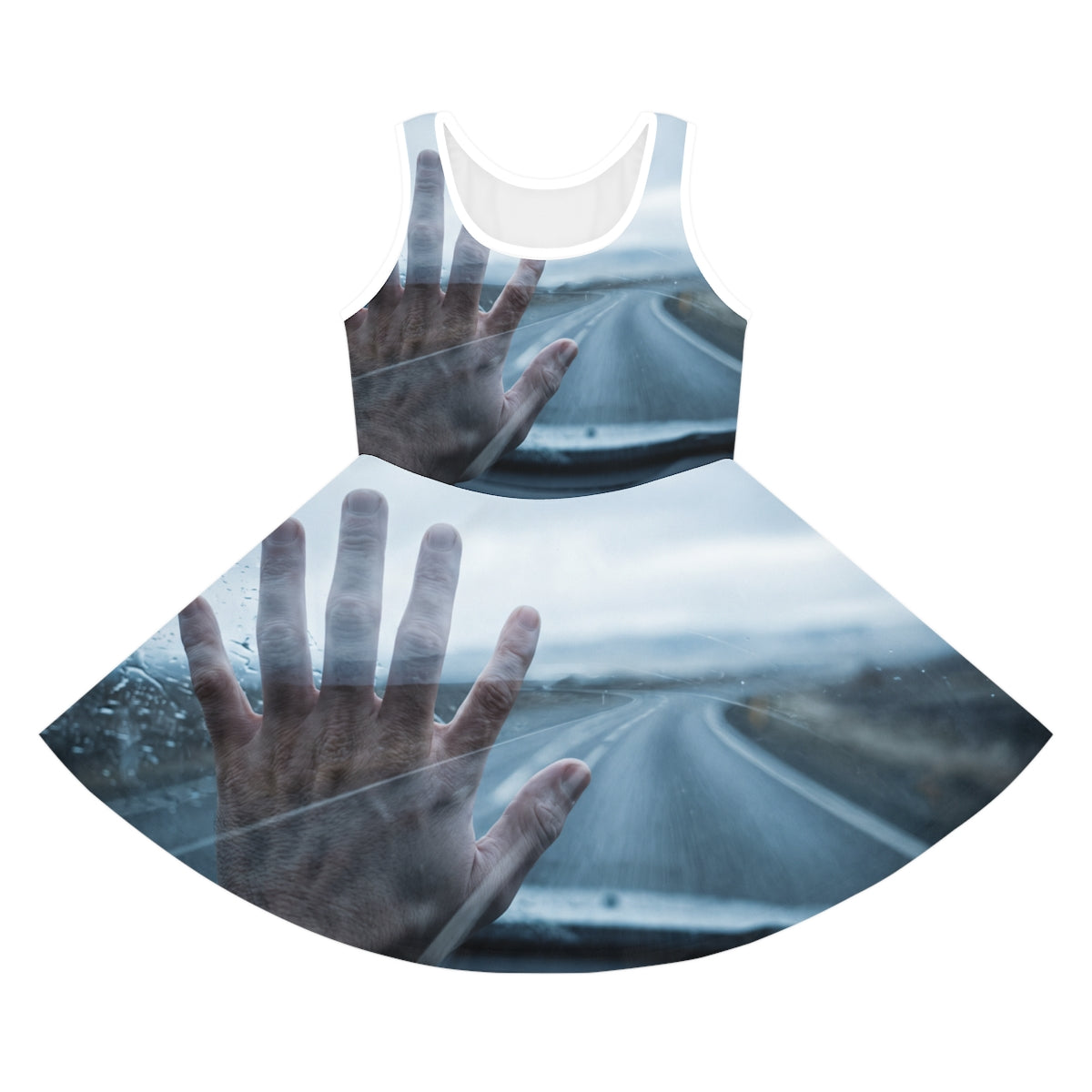 Girls' Sundress with Rainy Road Trip Art