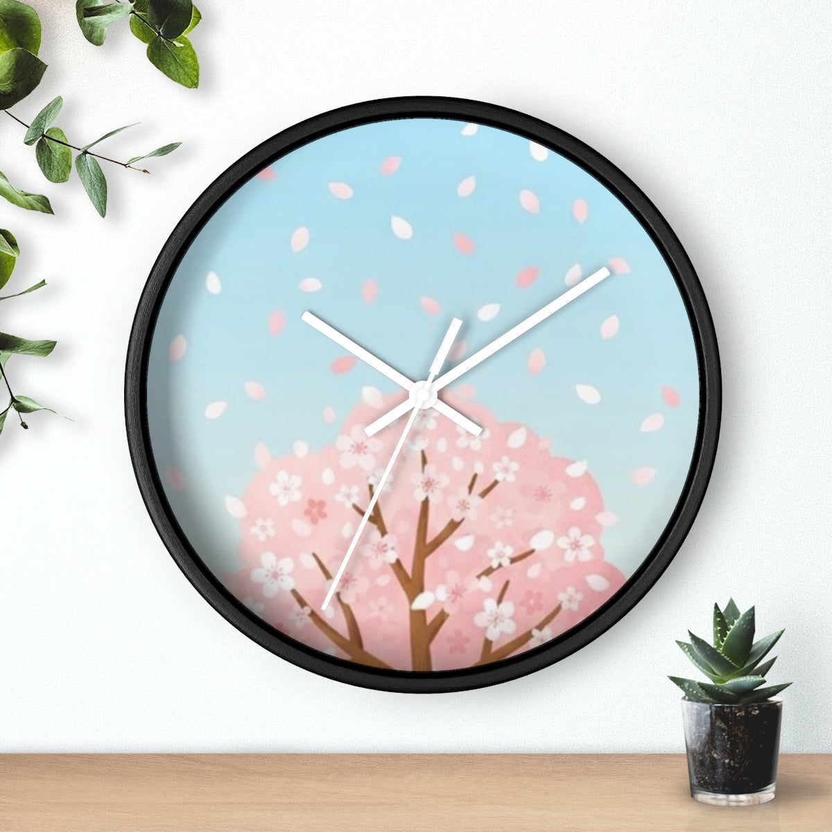 Wall Clock - Spring Blossom Meadow Art | Echovira Gallery