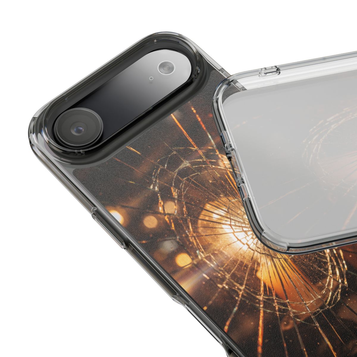 Clear Impact-Resistant Case - Fractured Glow