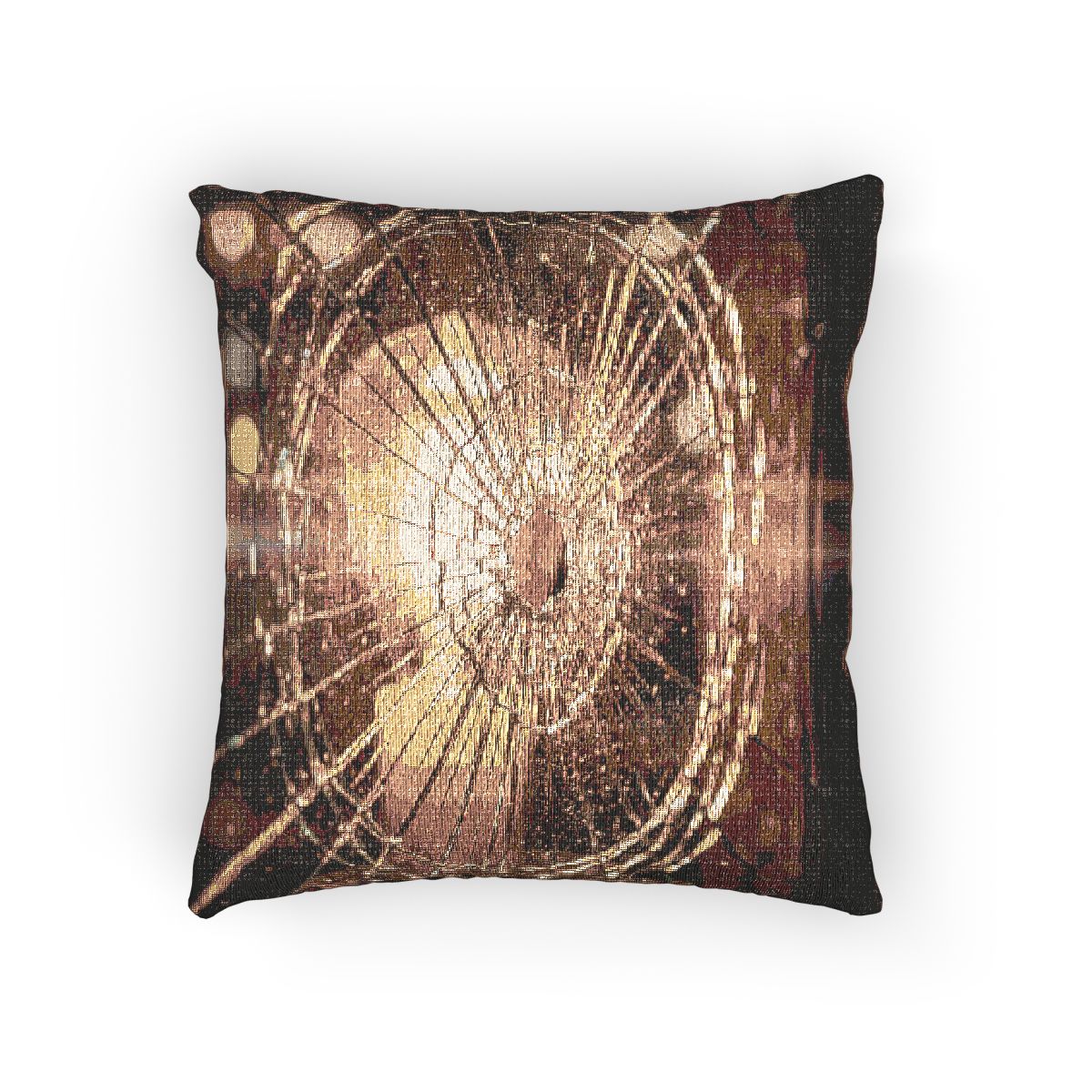 Woven Pillow - Moody Amber Glow