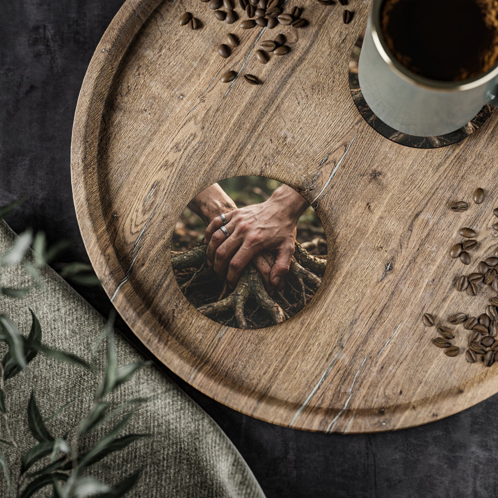 Forest Roots and Hands Coasters
