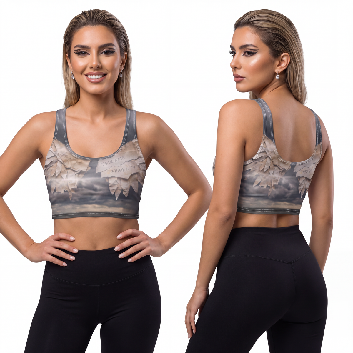Sports Bra - Fragility Storm Athleisure | Echovira Gallery