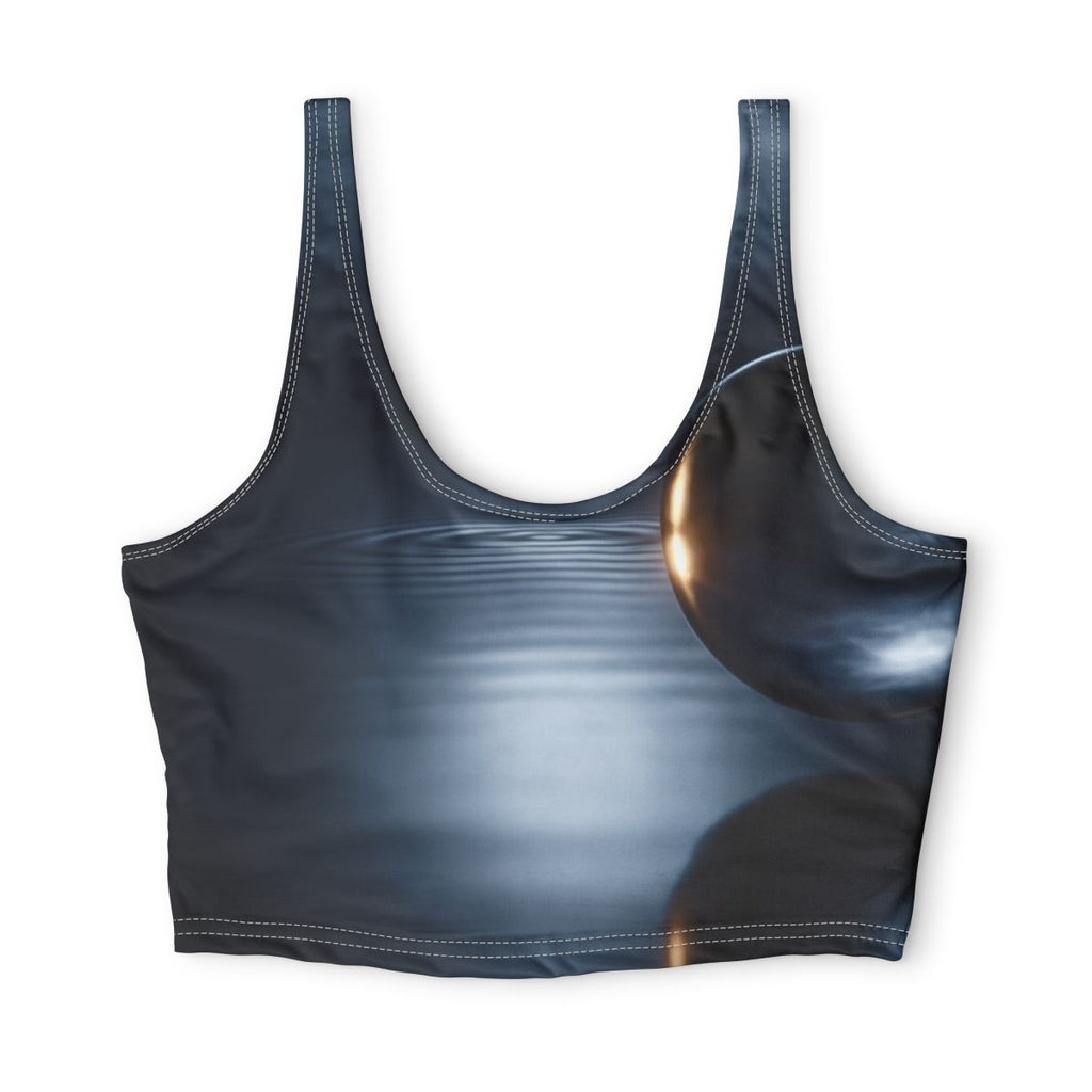 Sports Bra - Midnight Water Orbit | Echovira Gallery