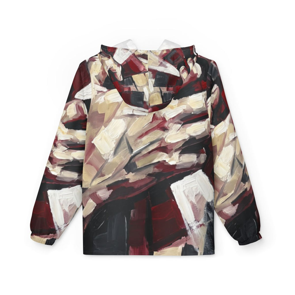 Unisex Windbreaker Jacket - Crimson Resonance | Echovira...