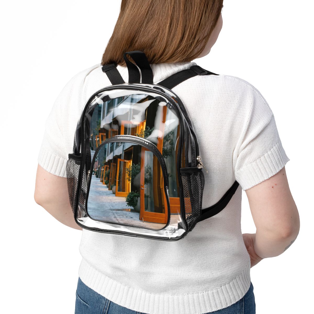 Clear Stadium Backpack - Twilight Walkway | Echovira Gallery