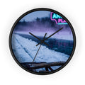 Wall Clock - Neon Arcade Winter Trail | Echovira Gallery