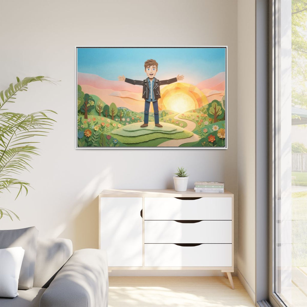 Framed Matte Canvas - Sunny Meadow Story — White / 1.25"......
