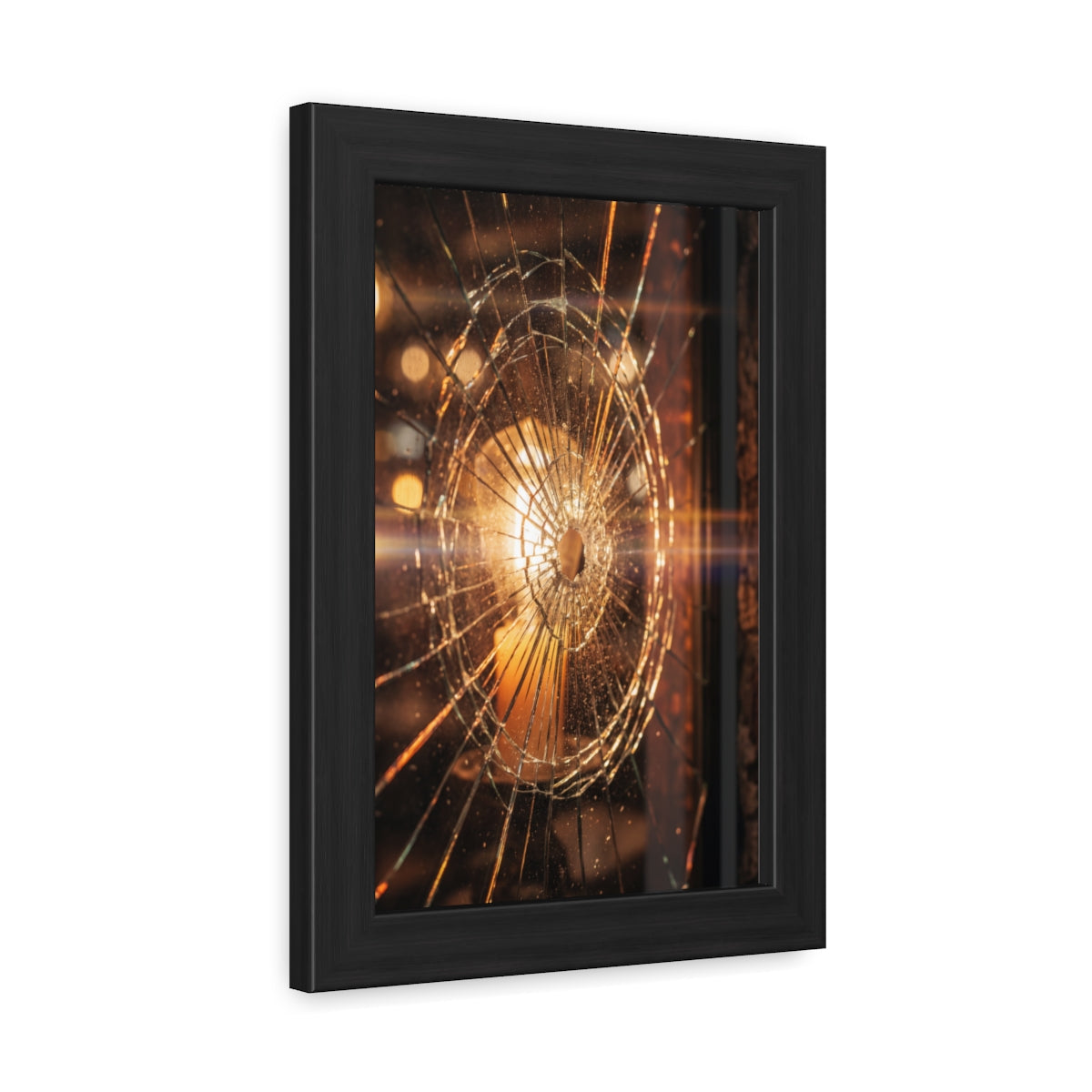 Framed Poster - Moody Fractured Glass — Portrait