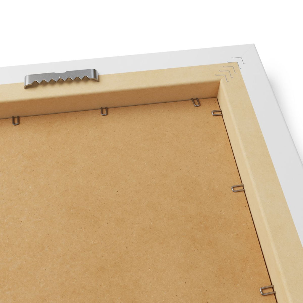 Framed Horizontal Poster - Rainy City — White (14×11, 16×12...