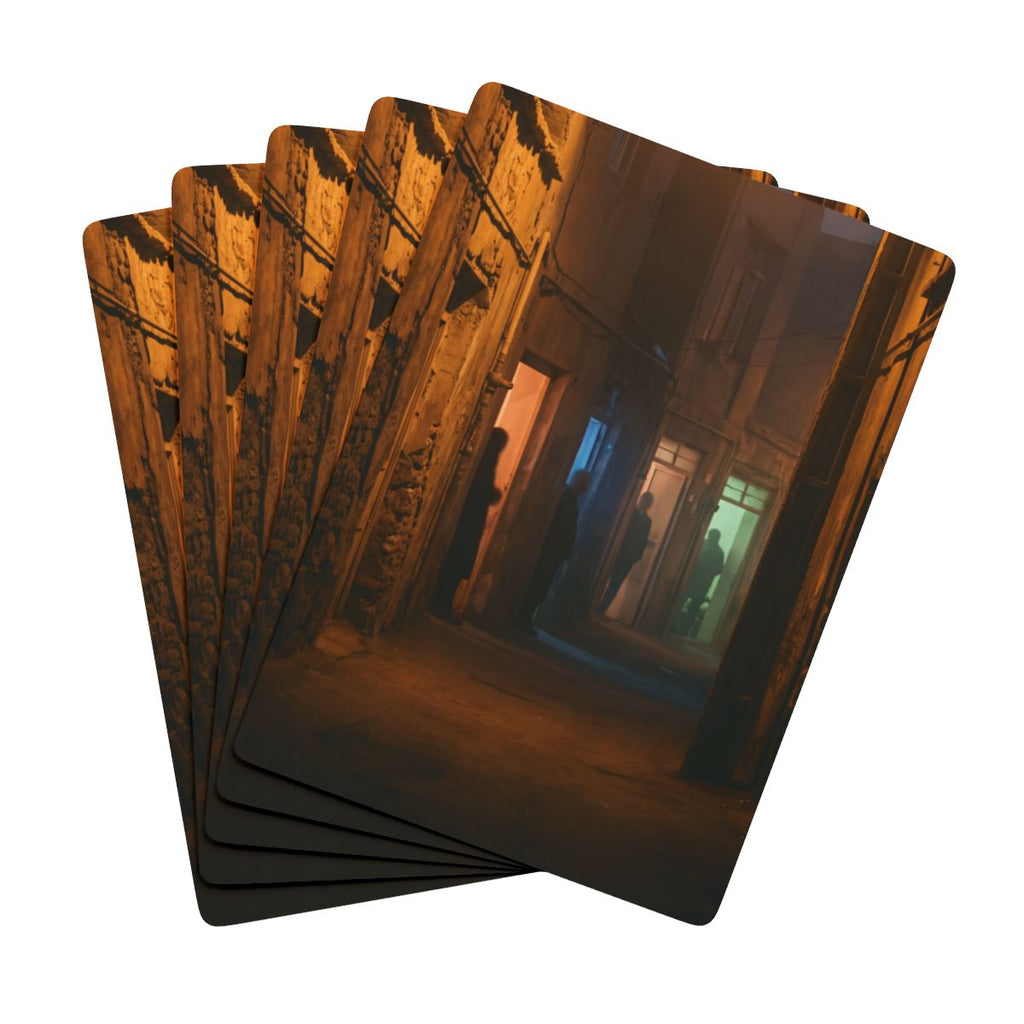 Poker Playing Cards - Shadowed Alleyway Mystery Art Print |...