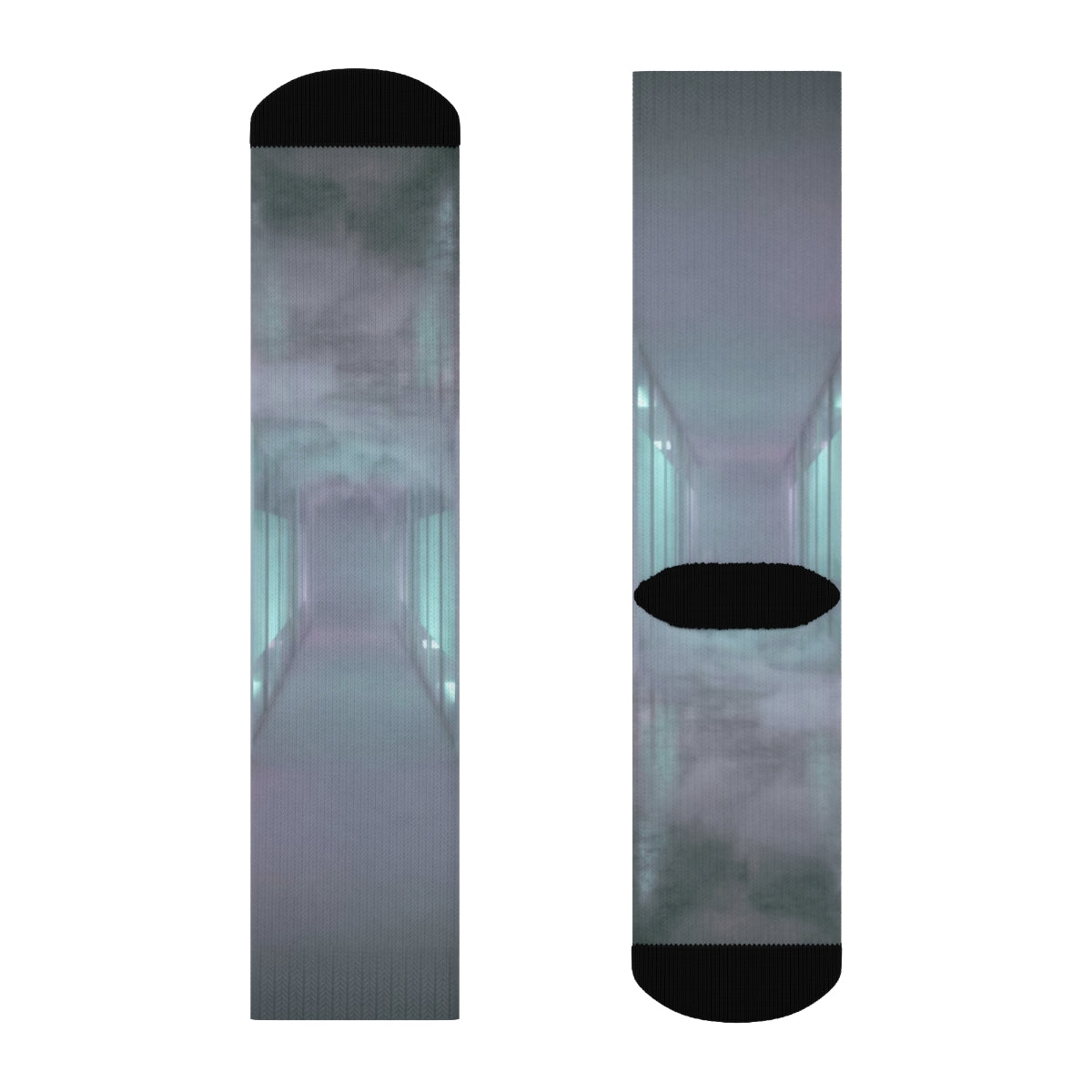 Crew Socks - Liminal Corridor Fog Art Print | Echovira...