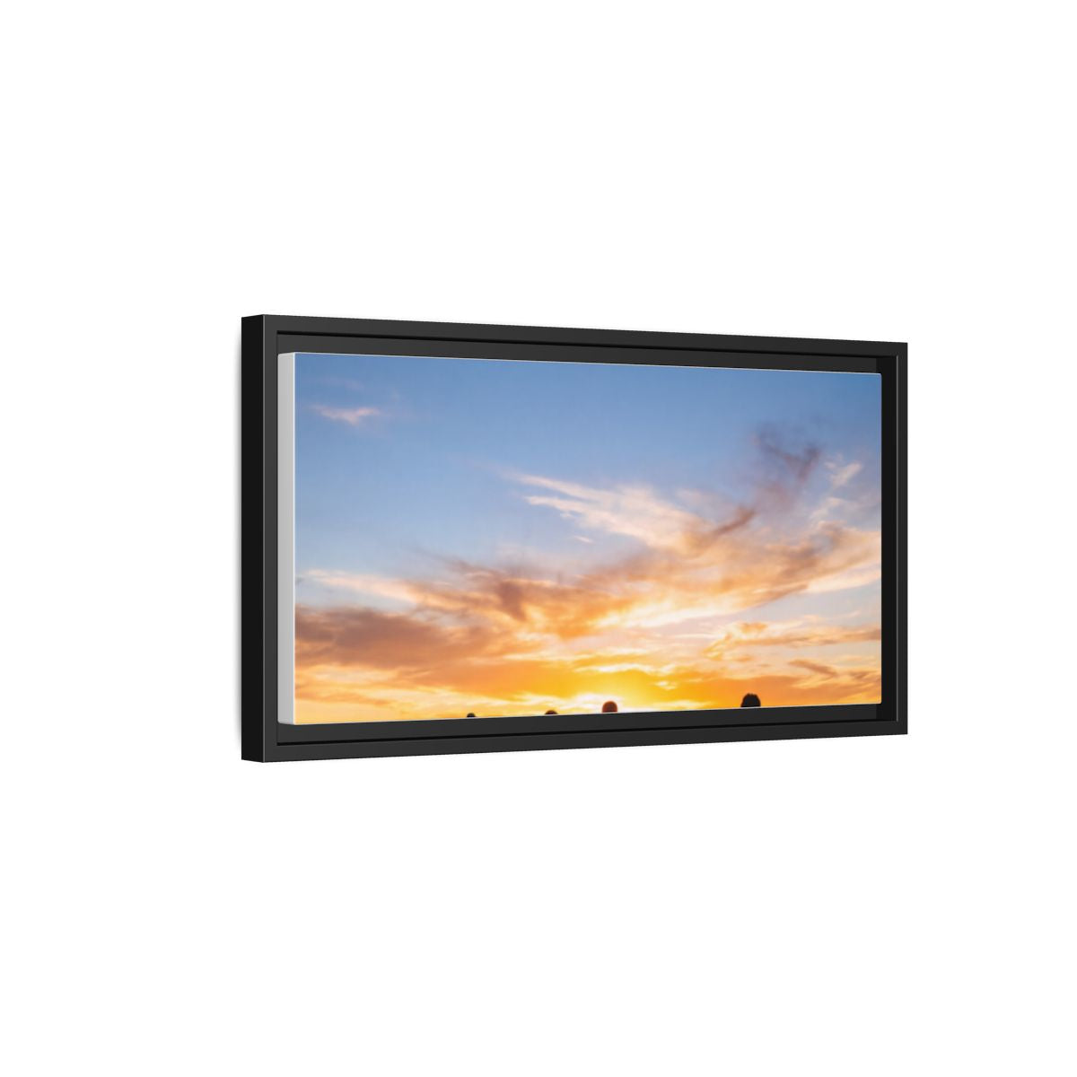 Framed Matte Canvas - Radiant Sunset Art — Black / 1.25"