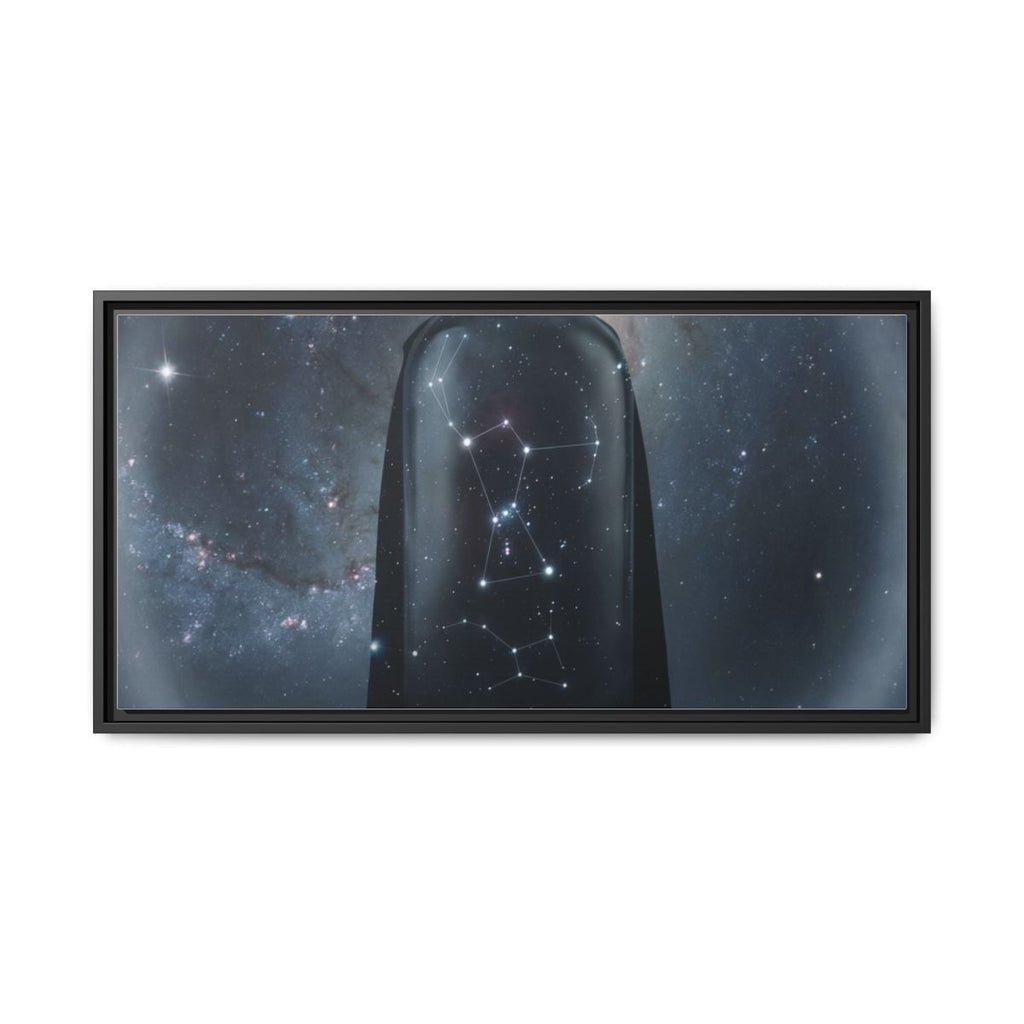 Framed Matte Canvas - Cosmic Sentinel — Black / 1.25" (10×8, 12×9, 14×11, 16×12, 20×10, 18×12, 20×16, 24×16, 24×18, 36×12, 24×20, 32×16, 30×20, 30×24, 32×24, 48×16, 36×24, 48×24, 40×30, 60×20, 48×32, 60×30 & 60×40)