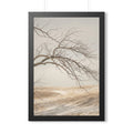 Framed Vertical Poster - Winter Branch Solitude Landscape —...