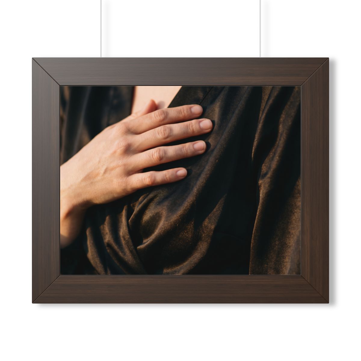 Framed Horizontal Poster - Sunset Satin — Walnut (14×11... |...