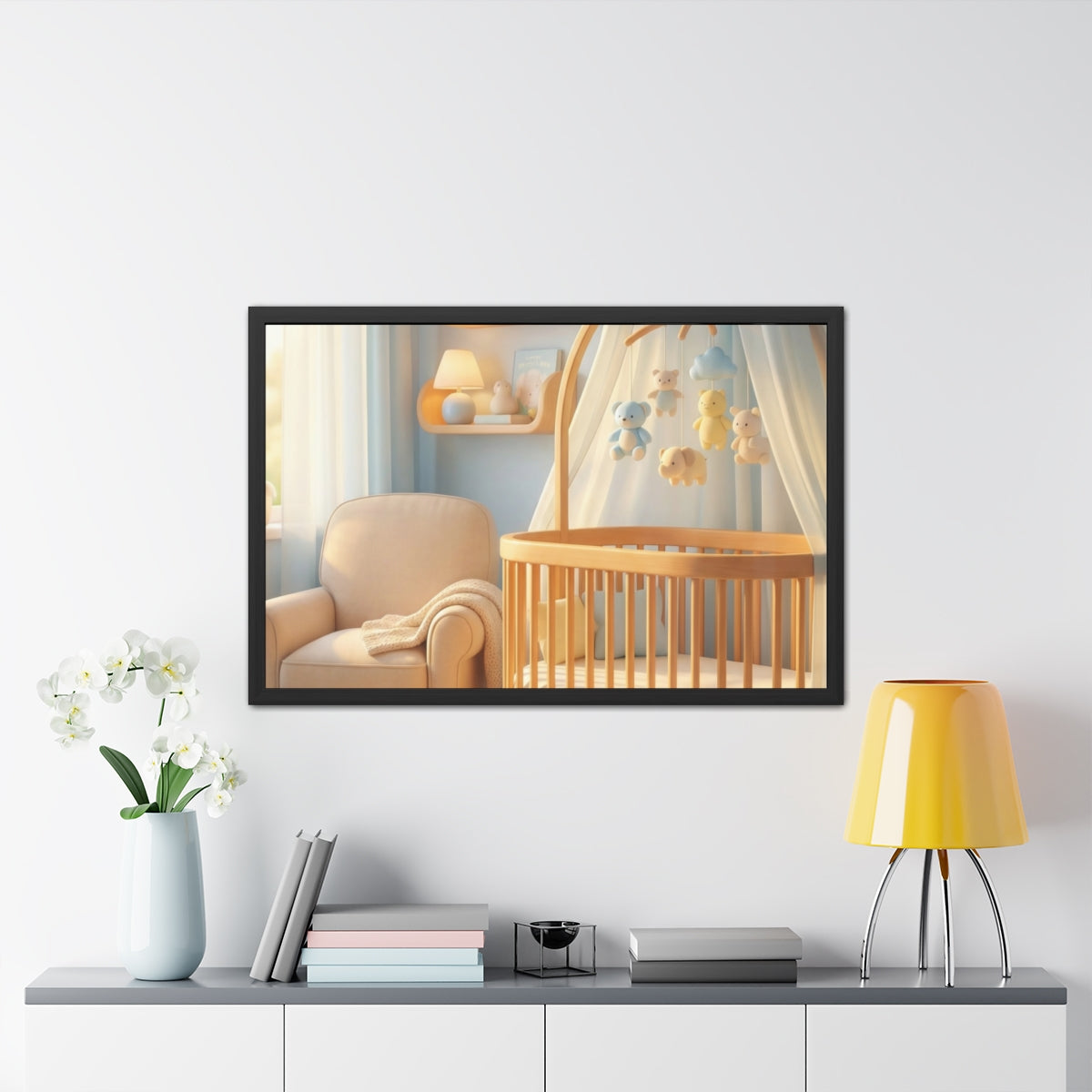 Framed Posters - Dreamy Serene Nursery Art — Landscape... |...