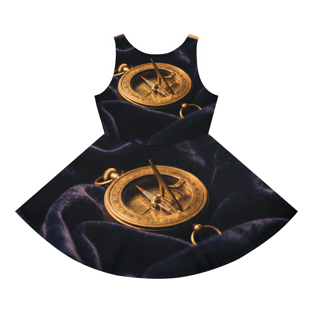 Girls' Brass Sundial Compass Sundress