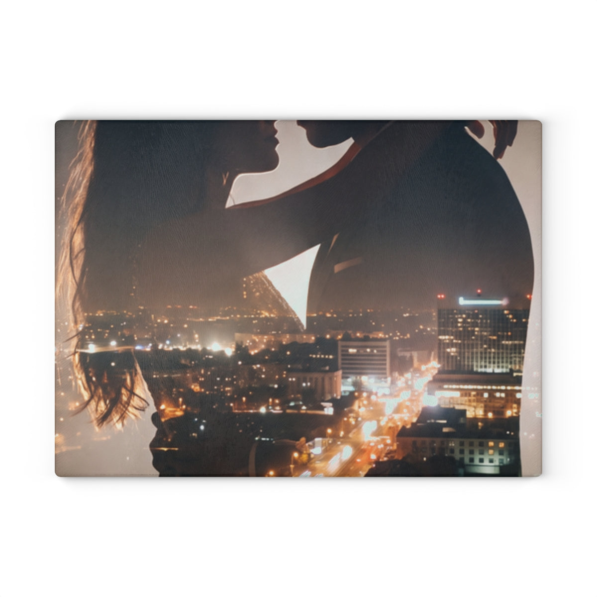 Glass Cutting Board - City Glow Kitchen | Echovira Gallery