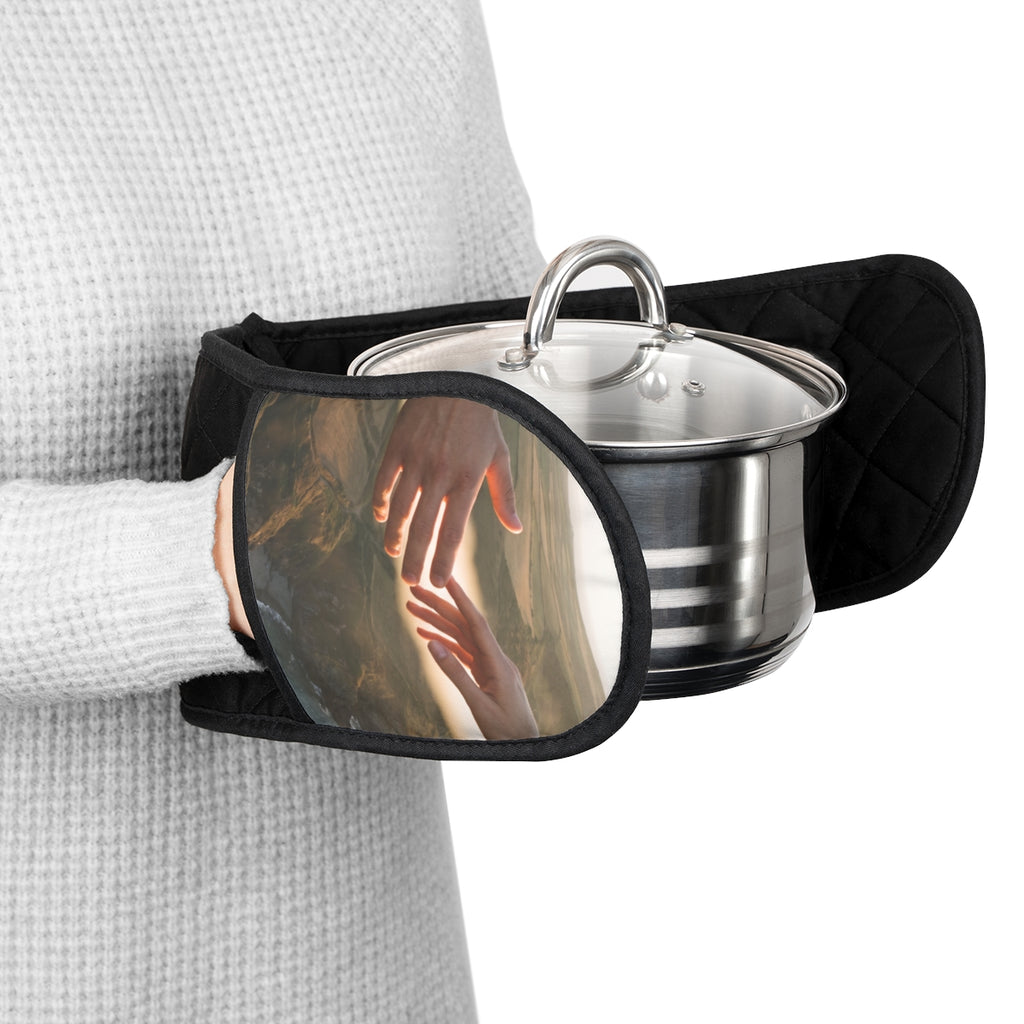 Oven Mitts - The Infinite Touch | Ethereal Coastal Art |...