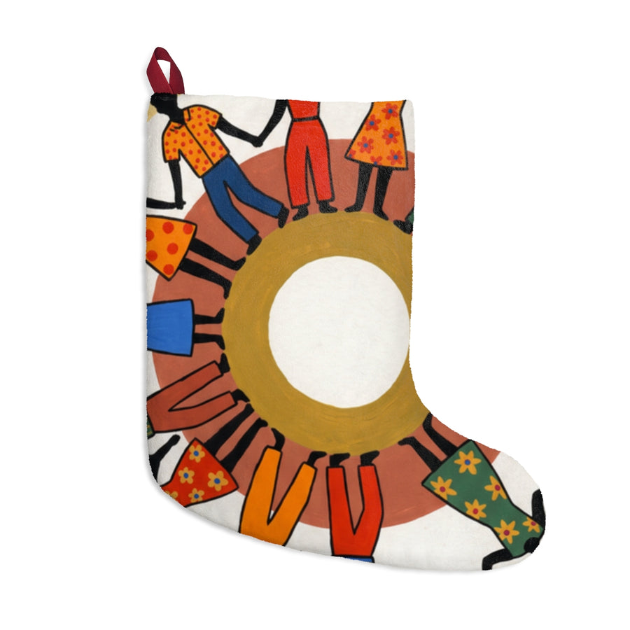 Christmas Stocking - Unity Mandala Folk Art