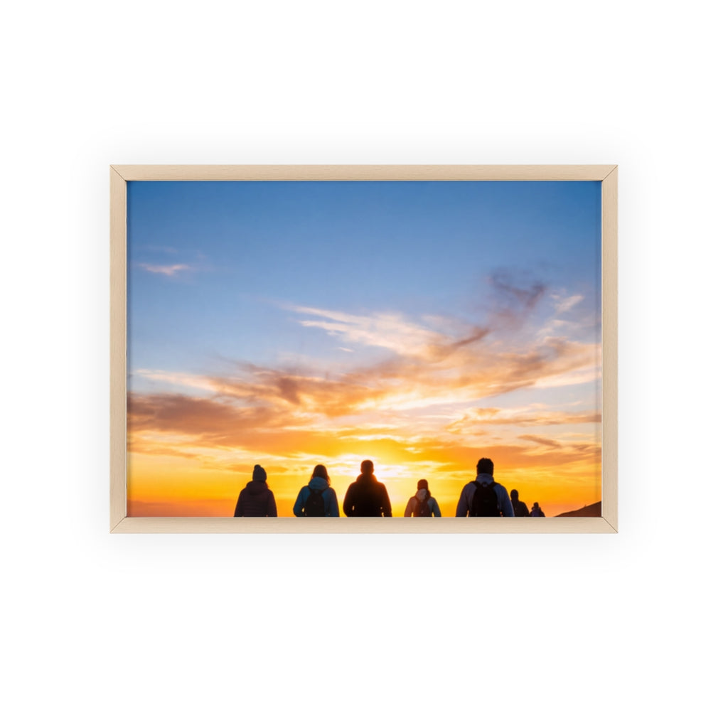 Posters with Wooden Frame - Sunrise Journey