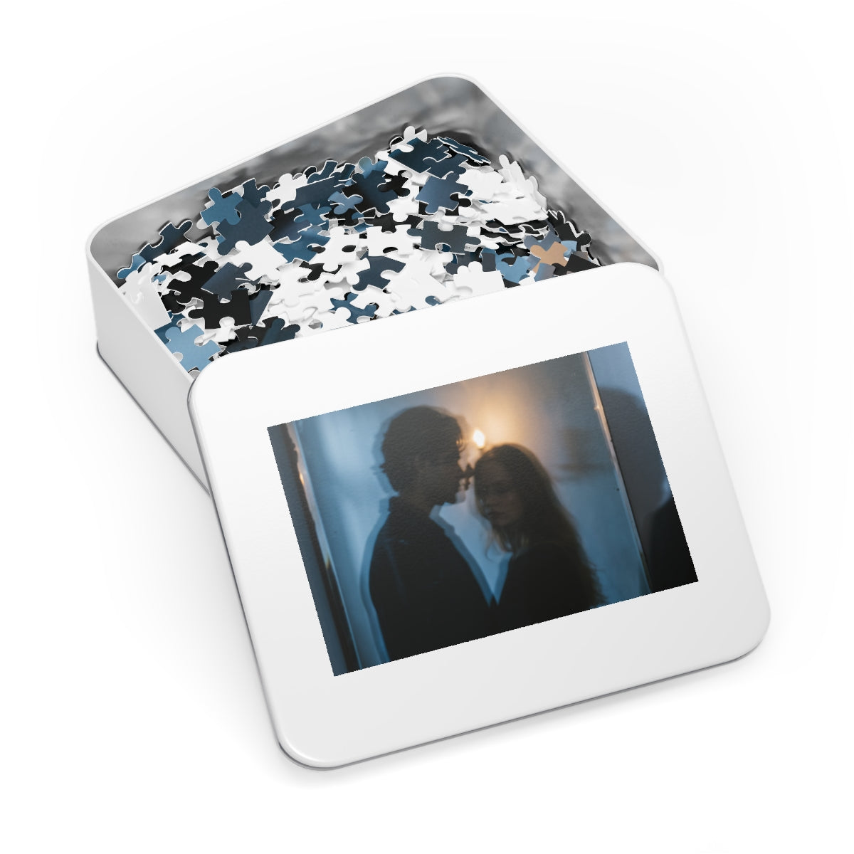 Jigsaw Puzzle with Tin - Midnight Shadow Puzzle - Cozy... |...