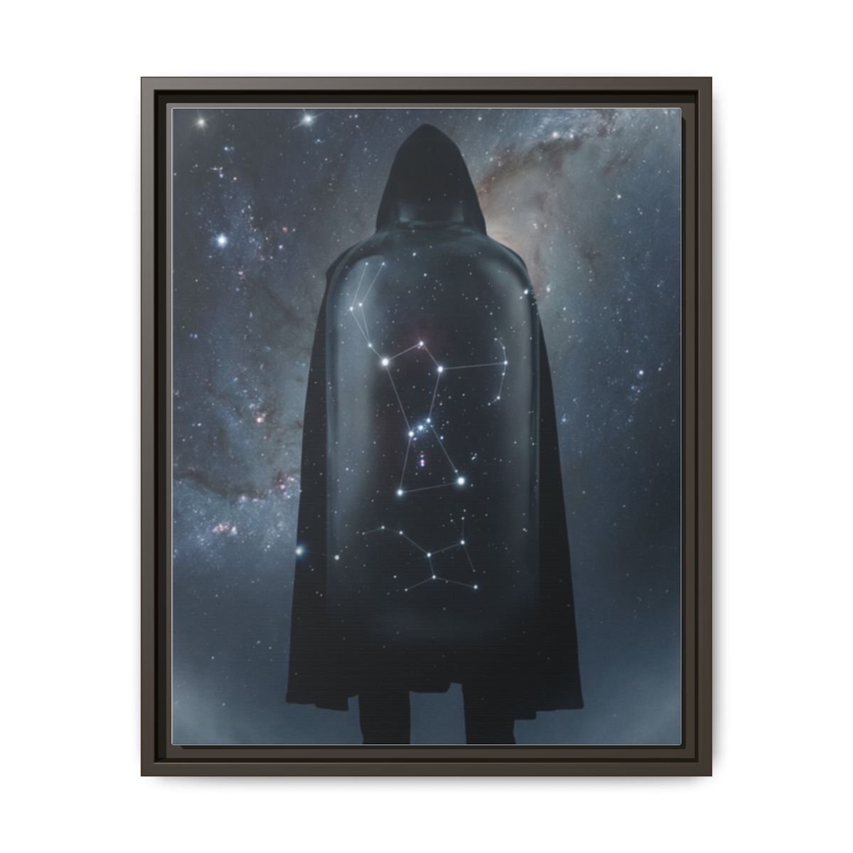 Framed Matte Canvas - Cosmic Sentinel — Espresso / 1.25" (8×10, 9×12, 11×14, 12×16, 10×20, 12×18, 16×20, 16×24, 18×24, 12×36, 20×24, 16×32, 20×30, 24×30, 24×32, 16×48, 24×36, 24×48, 30×40, 20×60, 32×48, 30×60 & 40×60)