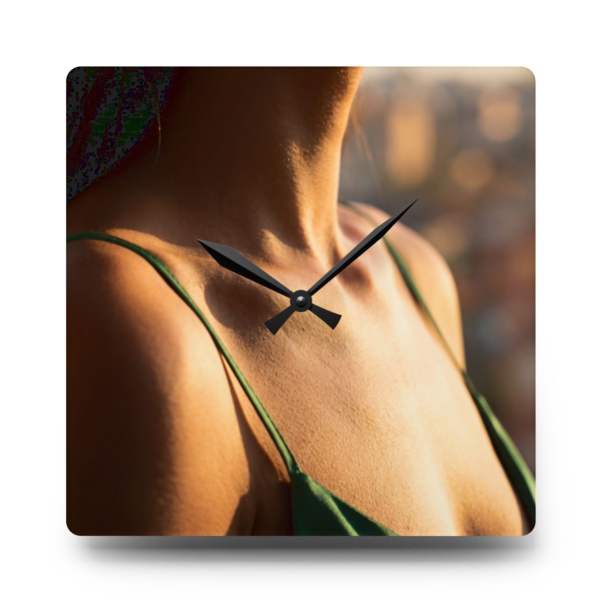 Acrylic Wall Clock - Sun-Kissed Serenity