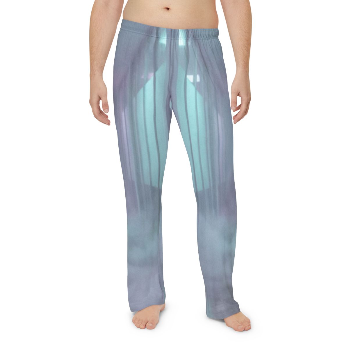 Men's Pajama Pants - Liminal Corridor Fog Art Print |...