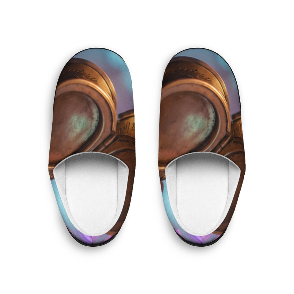 Art Deco Neon Locket Women's Indoor Slippers