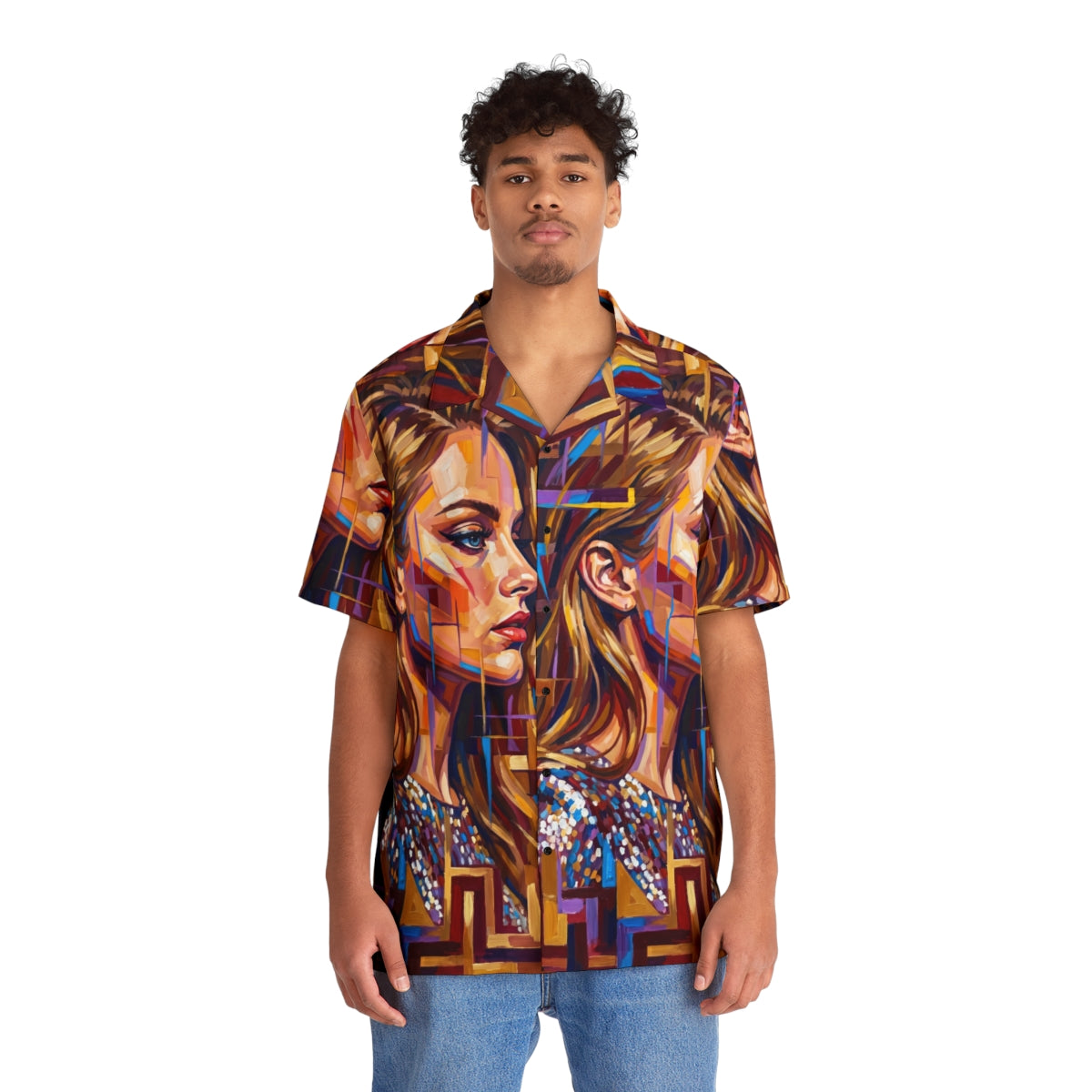 Men's Hawaiian Shirt - Shattered Elegance | Echovira Gallery