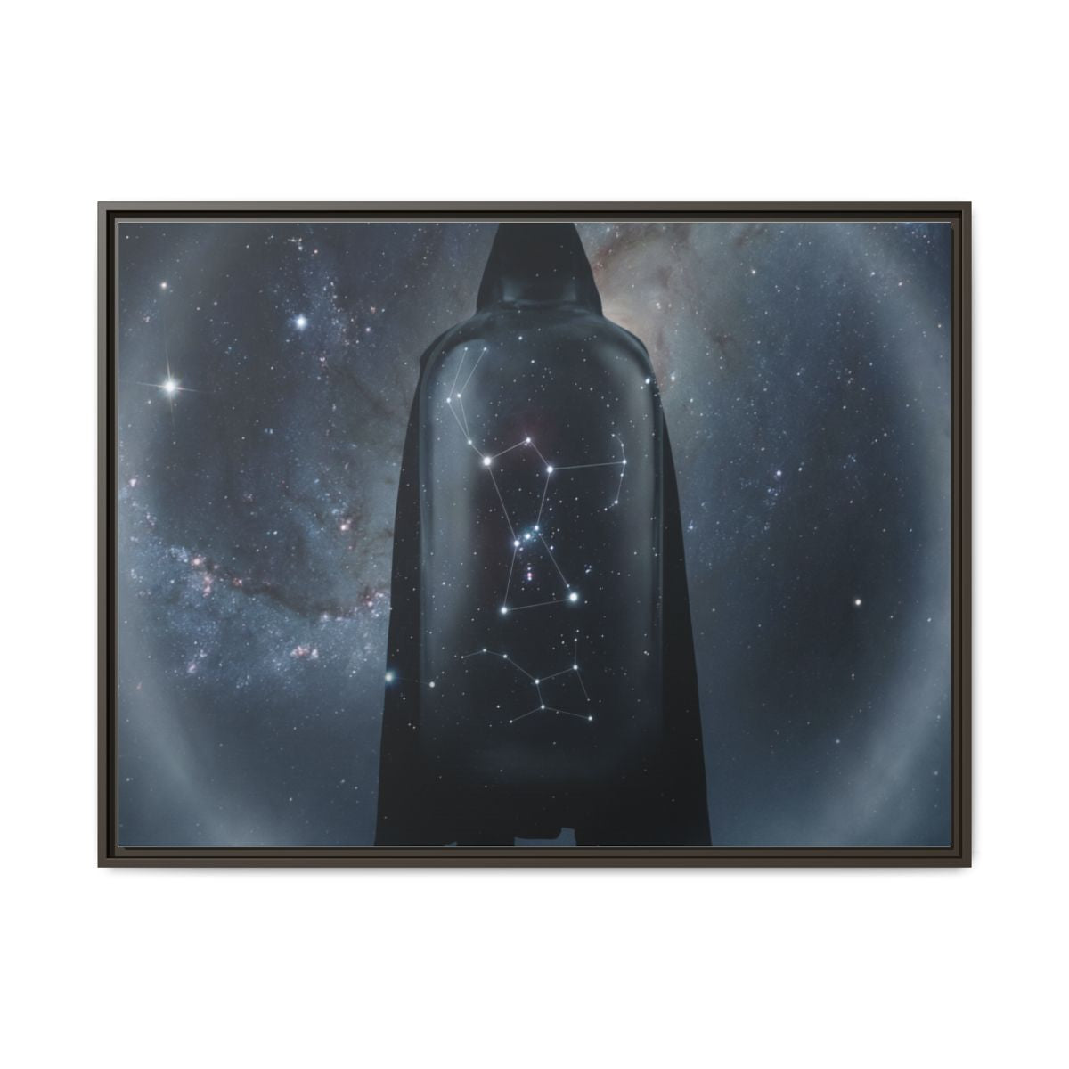 Framed Matte Canvas - Cosmic Sentinel — Espresso / 1.25"......