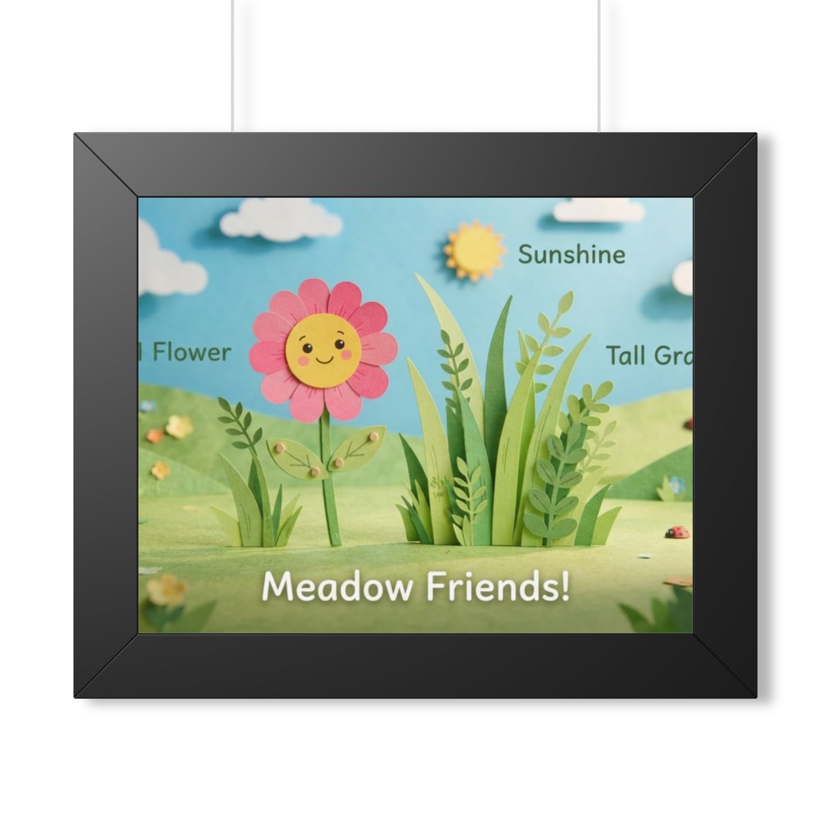 Framed Horizontal Poster - Meadow Vista — Black (14×11... |...