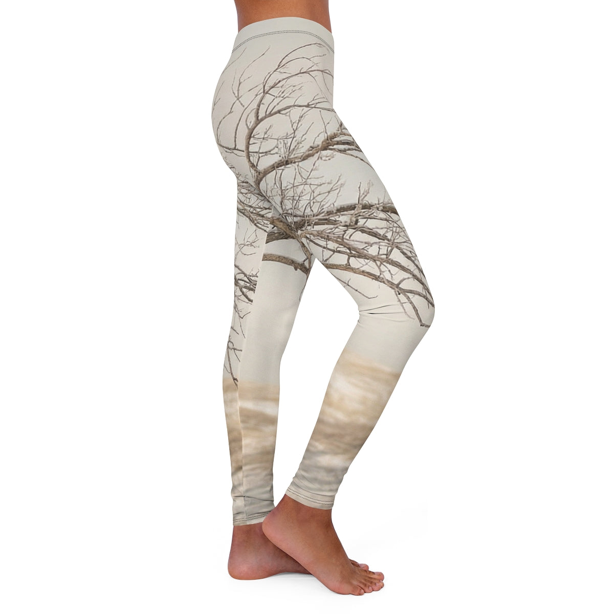 Women's Casual Spandex Leggings - Winter Branch Solitude......