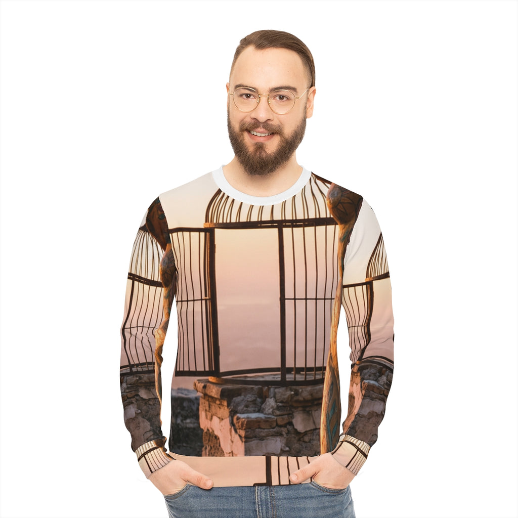 Men's Lightweight Sweatshirt - Golden Hour Mystic Sun... |...