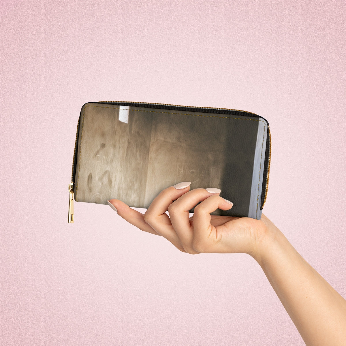 Zipper Wallet - Shadows of the Citadel moody architectural...