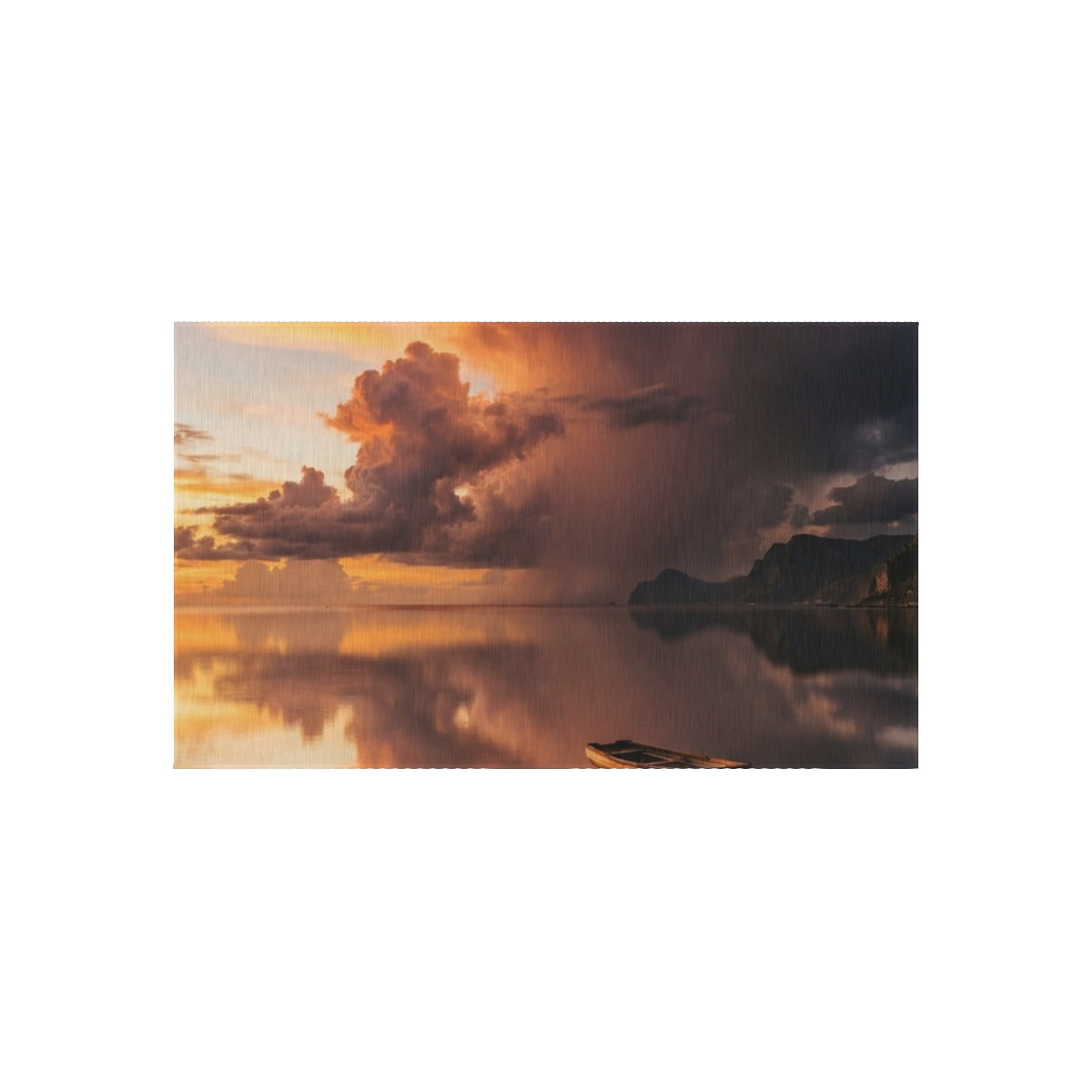 Outdoor Rug - Sunset Storm Horizon Patio Accent | Echovira...