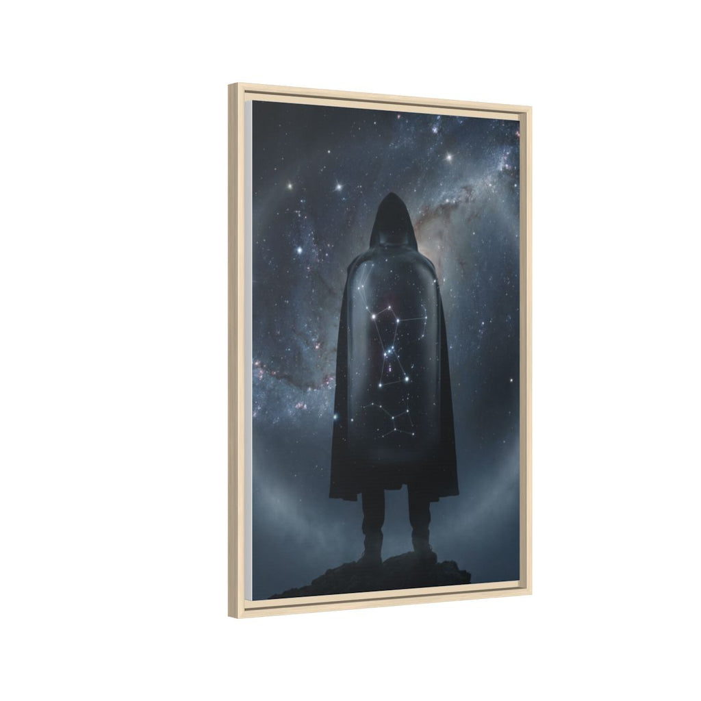 Framed Matte Canvas - Cosmic Sentinel — Natural / 1.25" (8×10, 9×12, 11×14, 12×16, 10×20, 12×18, 16×20, 16×24, 12×36, 18×24, 20×24, 16×32, 20×30, 24×30, 16×48, 24×32, 24×36, 24×48, 20×60, 30×40, 32×48, 30×60 & 40×60)