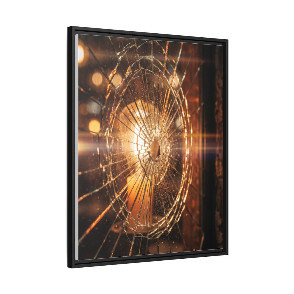 Framed Matte Canvas - Shattered Glass — Black / 1.25"