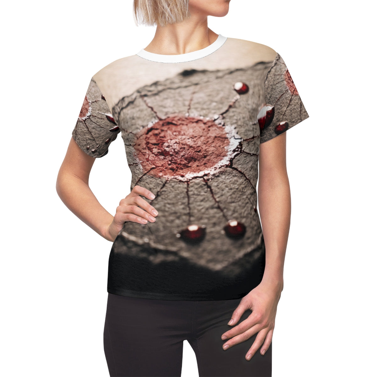 Women's Cut & Sew Tee - Crimson Relic | Echovira Gallery