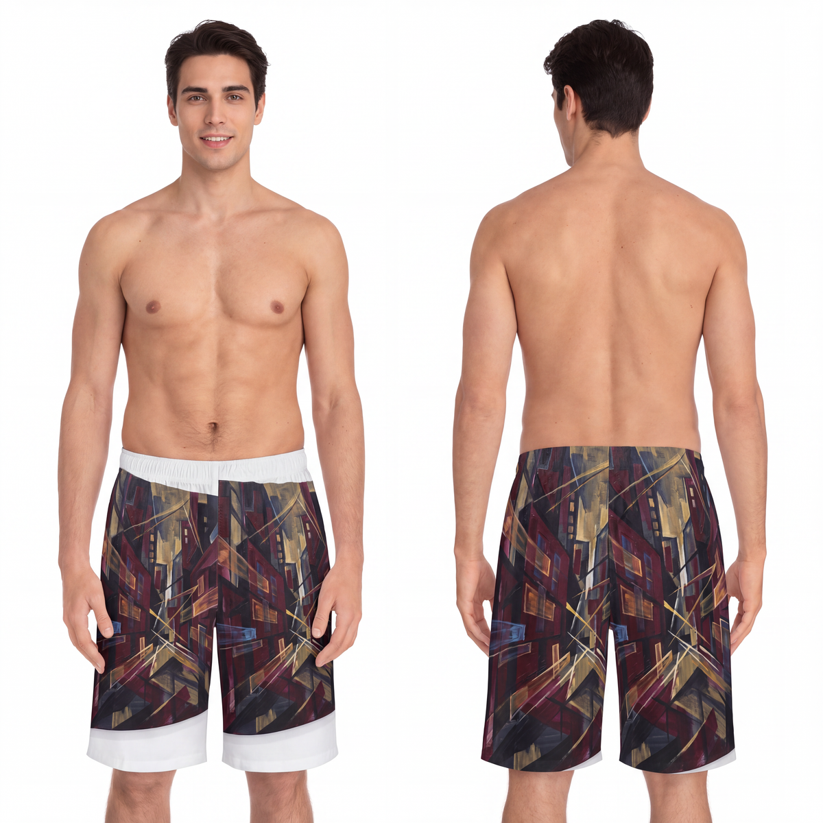 Men's Board Shorts - Urban Perspective | Echovira Gallery