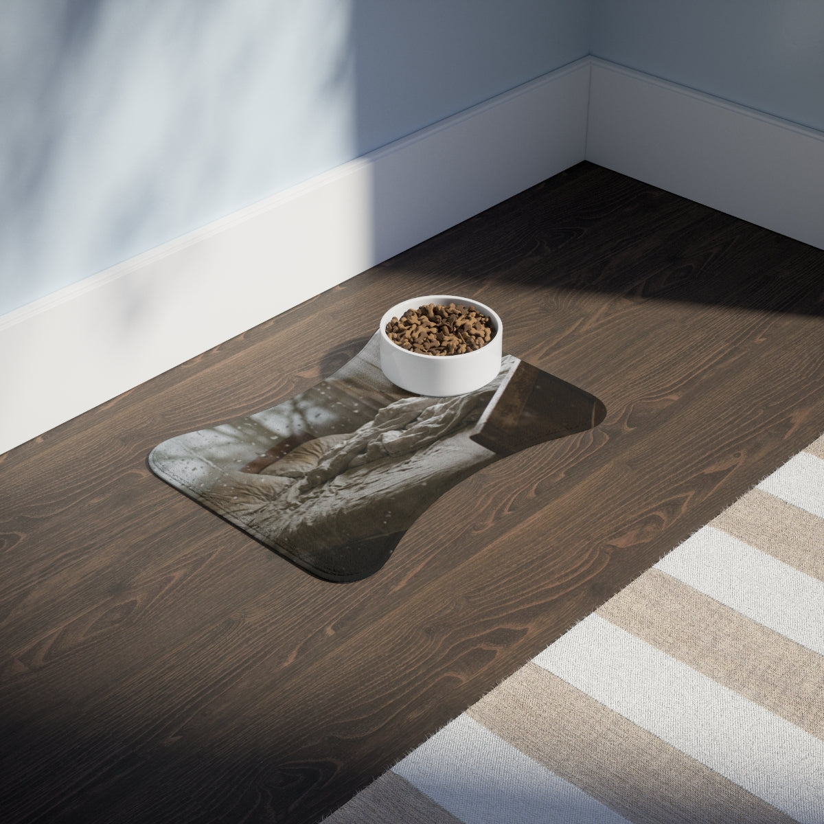 Pet Feeding Mat - Rainy Solitude Clean | Echovira Gallery